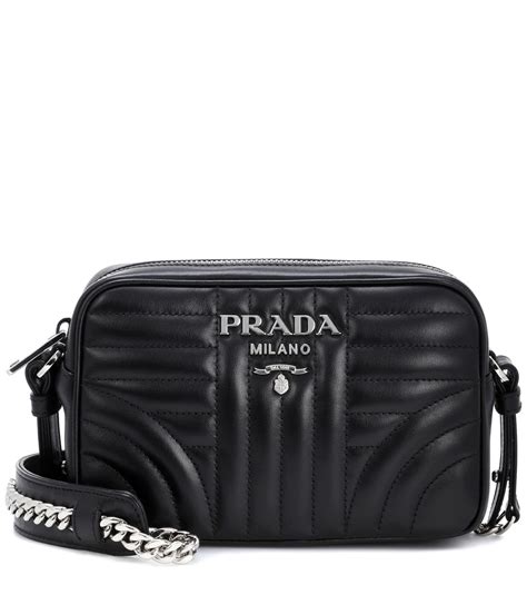 prada quilted medium leather camera cross-body bag|Prada diagramme crossbody bag.